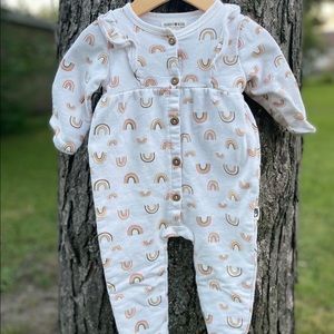 Rabbit Bear ⋒ Boho Rainbow ⋒ Organic Cotton Romper